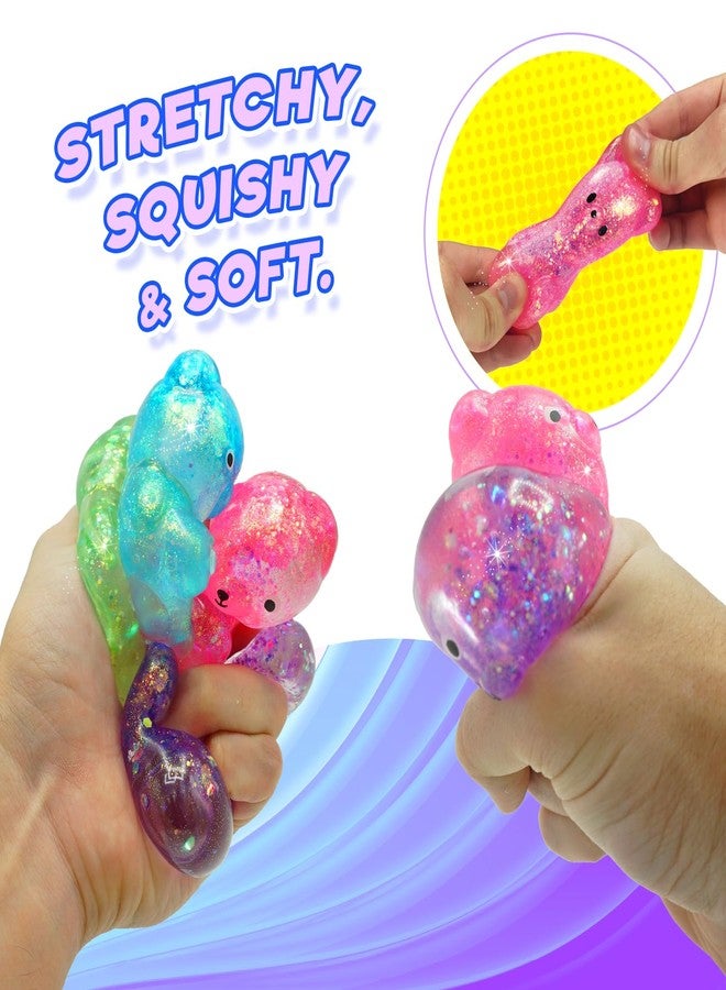 JA-RU Squeezy Bear (24 Packs with 2 Bears Each) Irresistible Soft & Squishy Glitter Filled Glitz Toy for Boys & Girls. Stretchy Ulti-Malt Squish Feel Party Favor Fidget for Kids, Teen & Adult. 4550-24 - Image 4